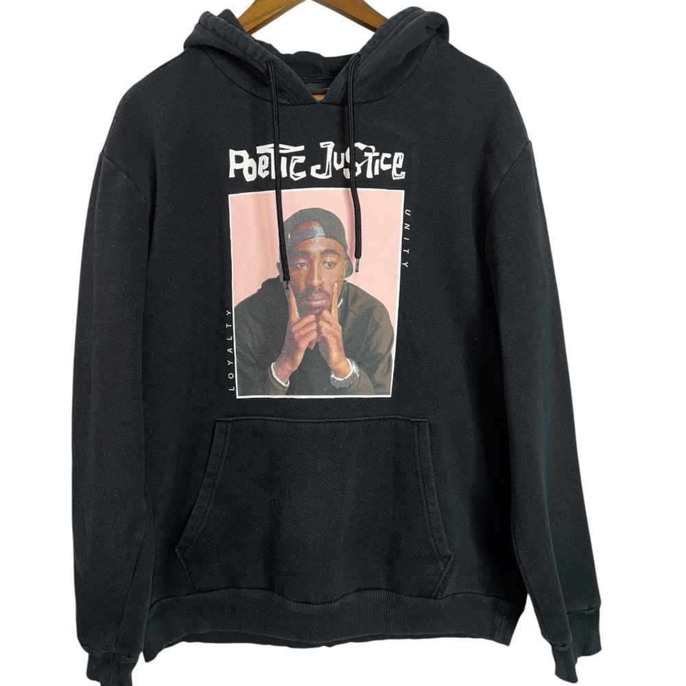 Poetic Justice Tupac Shakur Graphic Hoodie Black Chemistry 1993 Movie Unisex‎ M